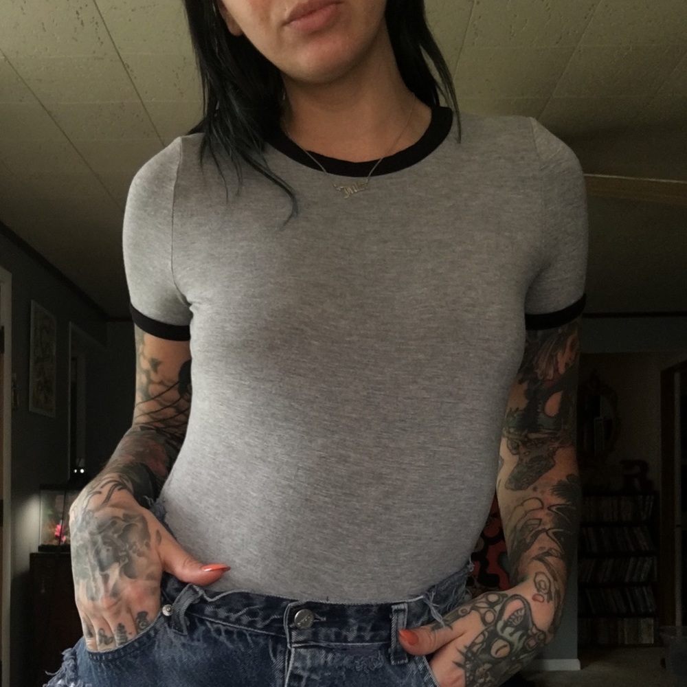 Grey bodysuit